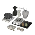 Modern Decorative Ornaments Books Table Lamp Tea Table Ornaments Floriculture Ornaments 3d model