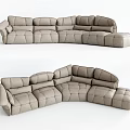 Modern Multiplayer Sofa Long Sofa Sofa Leisure Sofa 3d model