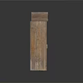 Rustic Wooden Wall Corner With Metal Shelves Holding Household Items Baskets Books And Jars