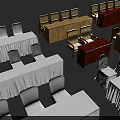 Diverse Wooden And White Conference Tables With Matching Chairs For Meeting Room Setup