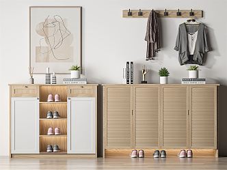 Nordic Shoe Cabinet 3d model