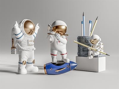 Modern Sculpture Astronaut Ornaments 3d model