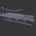 Relaxing Outdoor Platform Design With Hammock Metal Railing And Support Beams
