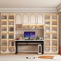 French Bookcase 3d model