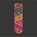 Vibrant Pink Skateboard For Daily Use With Colorful Patterns Green Accents And Yellow Details