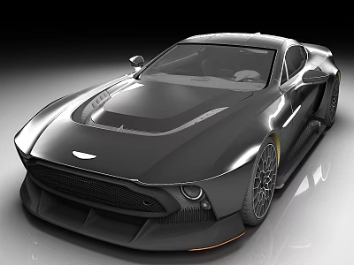 Black Luxury Sports Car With Sleek Exterior Aerodynamic Design Shiny Surface And Alloy Wheels 3d model