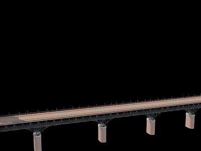 Nanjing Yangtze River Bridge Modern Bridge 3d model
