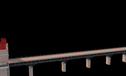 Nanjing Yangtze River Bridge Modern Bridge 3d model