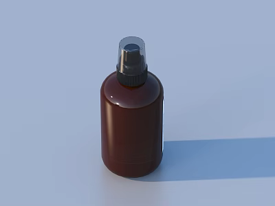 Stylish Brown Spray Bottle as Daily Life Supply on Light Background 3d model