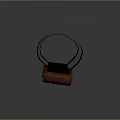 Brown Leather Small Waist Bag With Black Strap And Gold Buttons For Daily Use