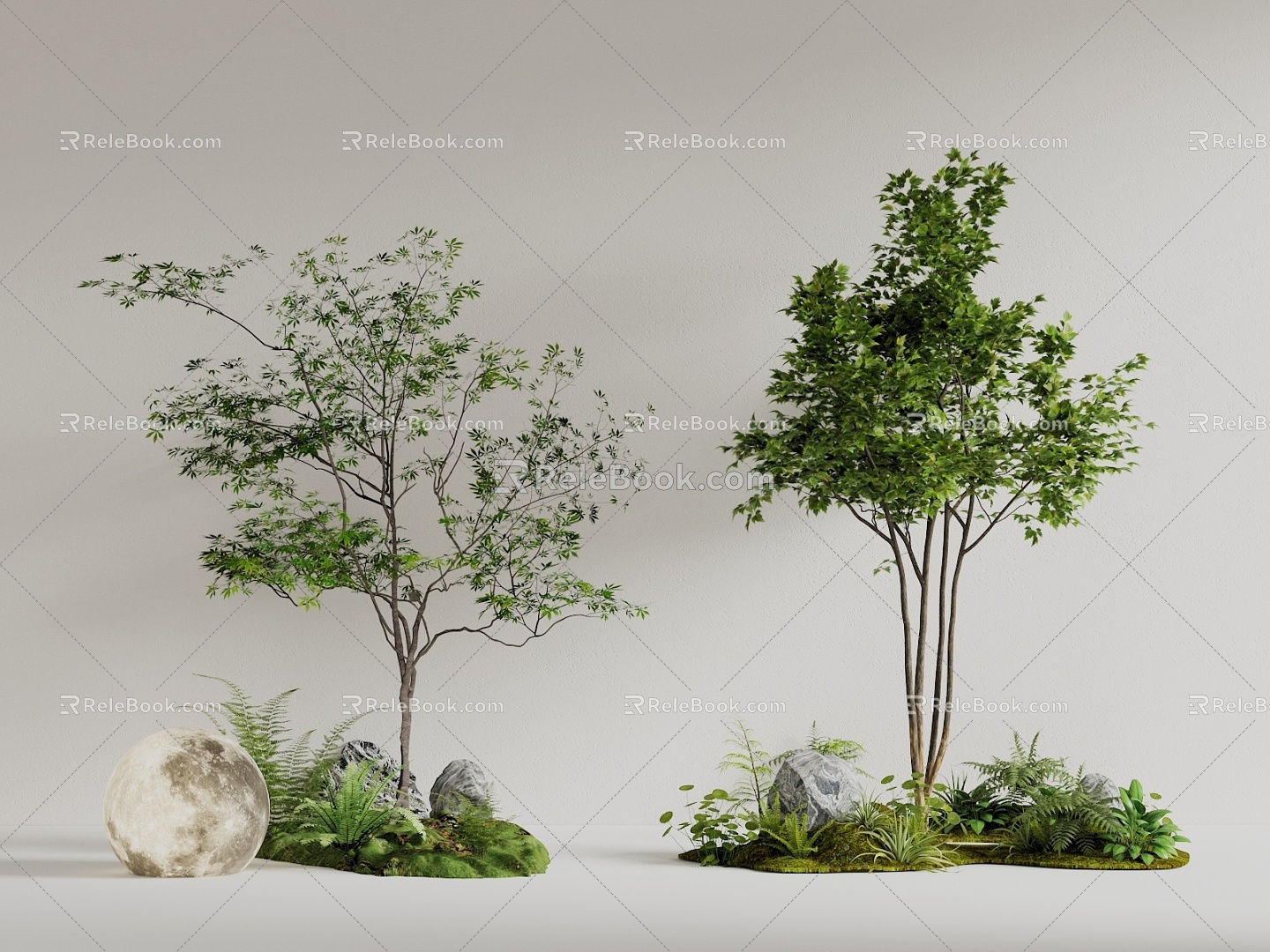 Modern Tree Plant Combination 3d model