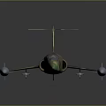 Realistic Military Airplane Model With Camouflage Paint And Detailed Aerodynamic Design