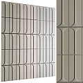 Decorative Wall Panels Featuring Modern Geometric Patterns And Neutral Color Tones 3d model
