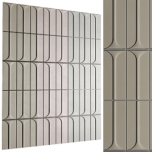 modern wall panel curved wall panel 3d model