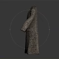 Classic Long Tweed Coat With Double Breasted Design And Stylish Details