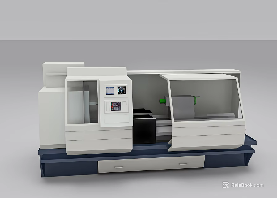 Advanced Medical Equipment With Digital Display Control Panel And Transparent Window 3d model 
