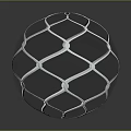 Decorative Ornament Set With Spherical Hollow Wire Structure Shiny Metallic Finish Modern Home Decor