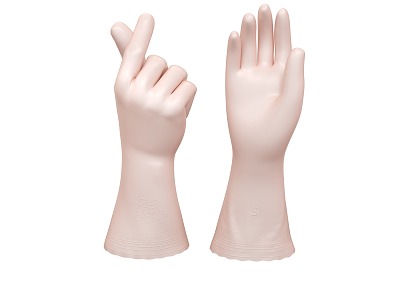 dishwashing gloves 3d model