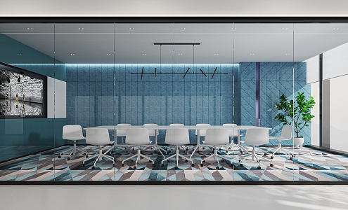 Modern Meeting Room Meeting Table and Chair 3d model