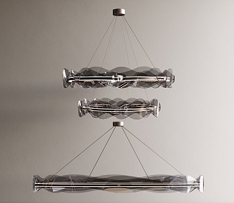 Metal chandelier 3d model