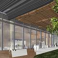 Modern Hotel Building Design With Unique Roof Structure And Urban Green Surroundings