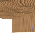 Modern Wooden Ceiling Design Featuring Wavy Patterns And Recessed Lighting Strips 3d model
