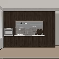 Modern Kitchen Interior With Wooden Cabinets Sleek Countertop And Appliances