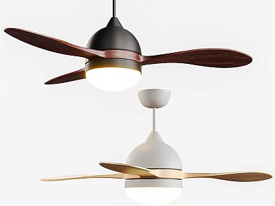 Nordic ceiling fan lamp 3d model