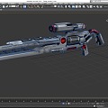 Science Fiction Gun Pistol Cyberpunk Gun Gun Game Gun Low Face Number Low Model Simple Model Game Sub-era Movie and TV Level Super Realistic High Precision 3d model