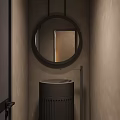 Space Capsule Hotel Room With Bunk Bed Ladder Moon Decor Blue Lighting And Cosmic Theme