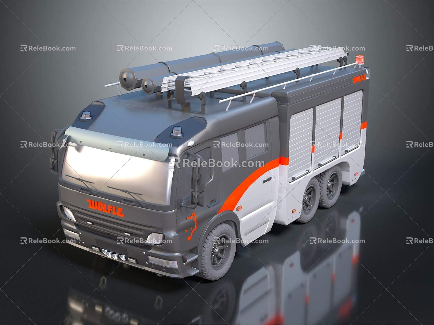 Firetruck Fire truck Emergency vehicle Special vehicle City vehicle Special purpose vehicle 3d model