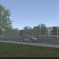 Industrial Plant Layout With Multiple Buildings Green Storage Tanks Roadways And Green Space