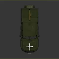 Green Off Road Military Vehicle With White Crosses And Roof Medical Equipment