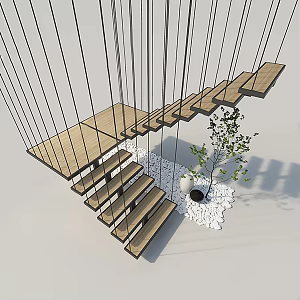 Industrial LOFT Stair Boom Stairs 3d model