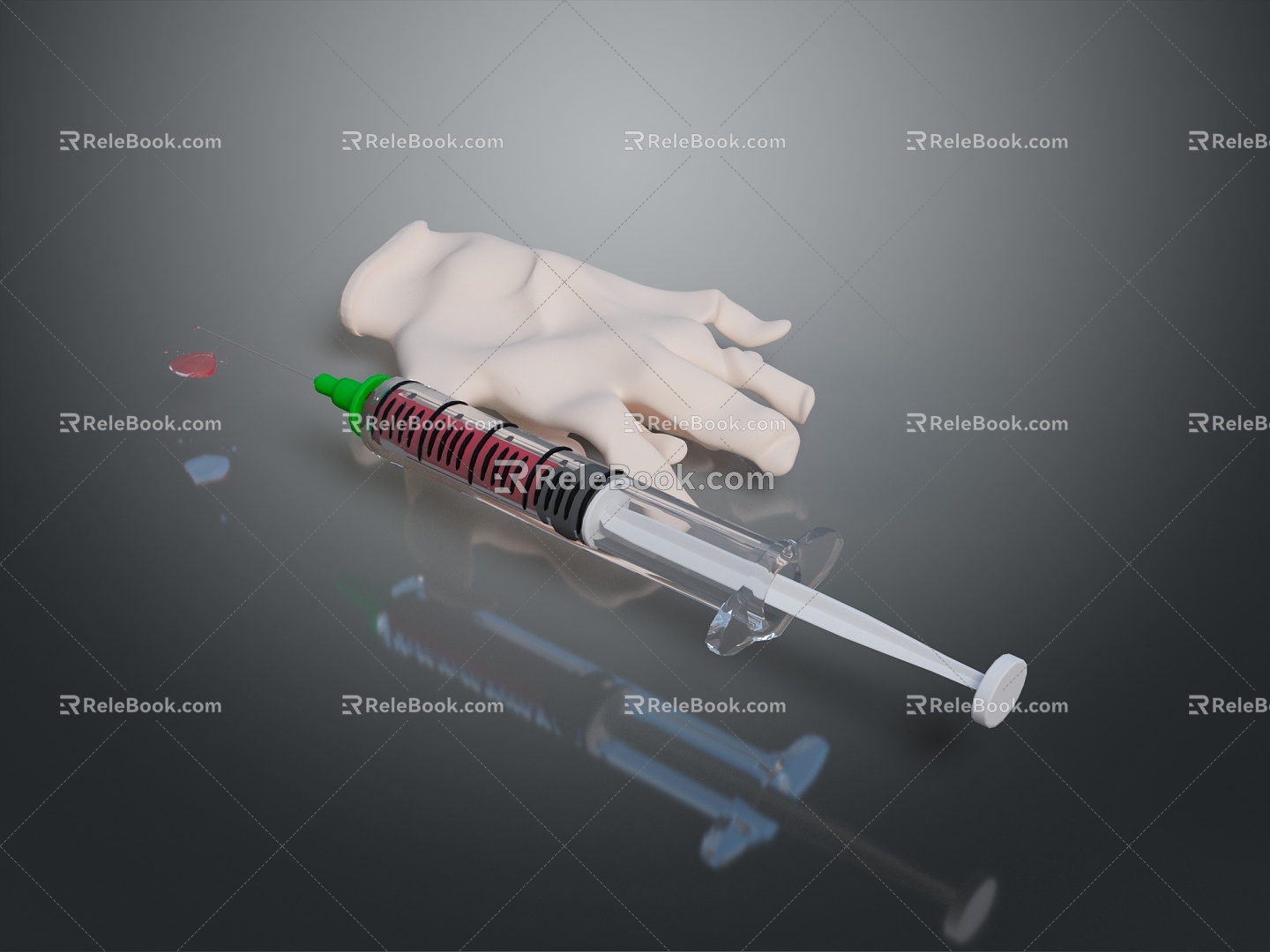 Anesthesia Gun Syringe Gun Infusion Gun Needle Medical Items 3d model