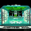 Digital Twin Smart City 3D Model Circular Structure With IoT Data Center Green Tech Elements