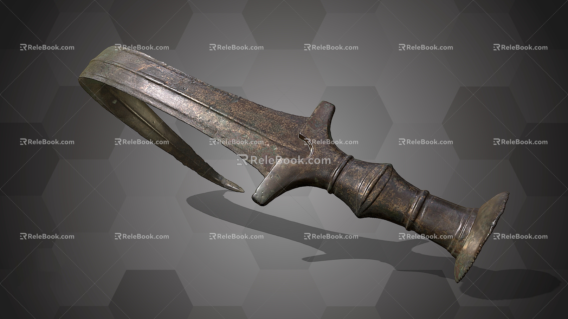 Bronze Sword Long Sword Antique Sword Relics 3d model