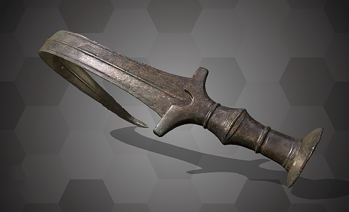 Bronze Sword Long Sword Antique Sword Relics 3d model