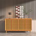 Nordic Shoe Cabinet Solid Wood Shoe Cabinet 3d model