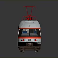 Modern High Speed Train With Streamlined Design White And Red Exterior Multiple Carriages 3d model