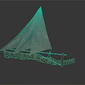 Ancient Sailing Vessel With Traditional Cloth Sail And Wooden Hull Design