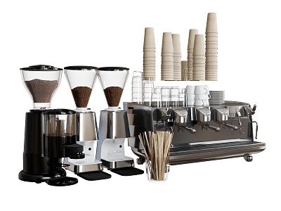 Coffee Machine Grinder Double Head Coffee Machine Coffee Cup Paper Cup Mug Stirring Bar model