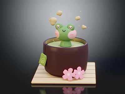 Modern Toy Cartoon Toy Frog Toy Ornaments 3d model