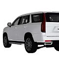 White Cadillac SUV Modern Design With Sleek Body Lines And Alloy Wheels