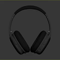 Black Wireless Over Ear Headphones For Computer Gaming And Music 3d model