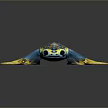 Colorful Blue And Yellow Spotted Octopus Character With Yellow Tipped Tentacles