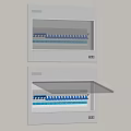 Industrial Electrical Distribution Boards with White Enclosure Open Closed Doors and Circuit Breakers