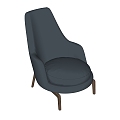 Modern Single Sofa 3d model