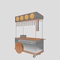 Booth Car Trolley Booth Meal Auto Show Car Display Rack Camping Car Booth Bazaar 3d model