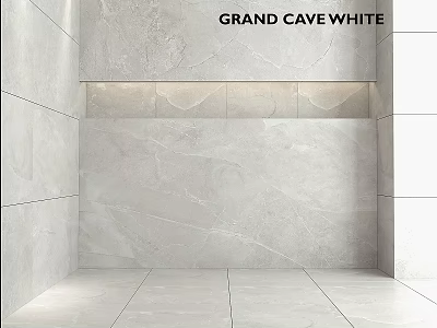 Grand Cave White Natural Stone Wall And Floor Tiles For Modern Interior Design 3d model